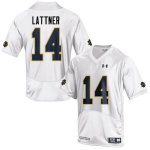 Notre Dame Fighting Irish Men's Johnny Lattner #14 White Under Armour Authentic Stitched College NCAA Football Jersey OVI8199EP